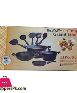 Saflon Cookware Set Granit Line 11-Pcs Turkey Made