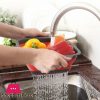 Square Draining Basket Collapsible Colander Silicone 