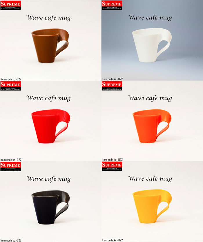 Supreme Plastic Wave Cafe Mug 1-Pcs Kc-022 Factory Price