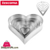Tescoma Delicia Cookies Heart Shaped Cookie Cutters Set Of 6 Pieces Italy Made #631362
