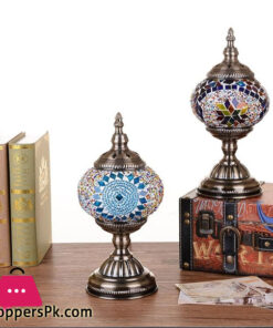 Turkish Mosaic Table Lamp Handmade Mosaic Glass Romantic Bed Light 1-Pcs