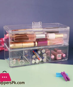 Acrylic Box Two Layer with Lid Organizer
