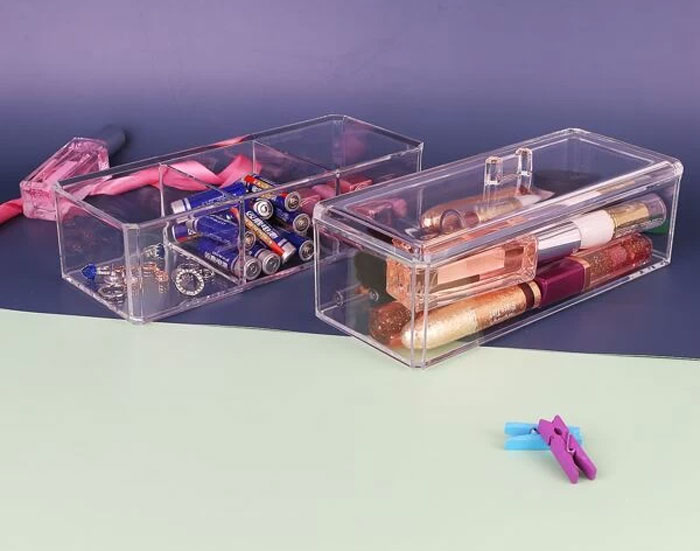 Acrylic Box Two Layer With Lid Organizer
