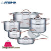 Arshia Copper Stainless Steel Cookware Set - 12 Pcs 2 Arshia Copper Stainless Steel Cookware Set - 12 Pcs