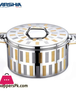 Arshia Stainless Steel Belly Hot Pot Line Design - 2.5 Liter