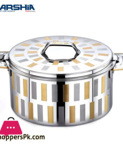 Arshia  Belly Shape 5000 ML Hot Pot With Line Design – 2736 HP118