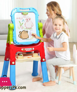 Artist Drawing Board Double Sided Standing Art Easel - Dry-Erase Board and Chalkboard 48 Pcs - (050-13)