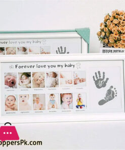 Baby My First Year Picture Photo Frame Hand and Foot Stamp Frame Baby Gift