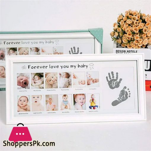 Baby My First Year Picture Photo Frame Hand and Foot Stamp Frame Baby Gift