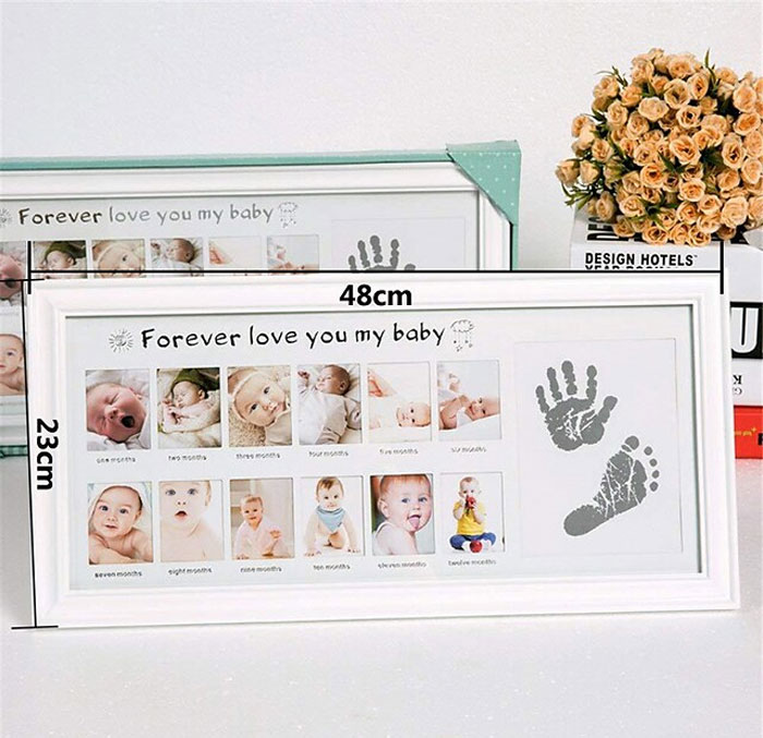 Baby My First Year Picture Photo Frame Hand And Foot Stamp Frame Baby Gift