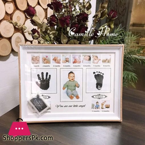 Baby My First Year Picture Photo Frame Hand and Foot Stamp Frame Baby Gift