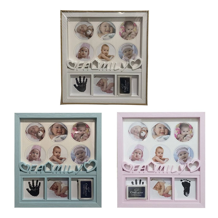 Baby My First Year Pictures Display Stand Record Handprint Footprint (FAMILY)