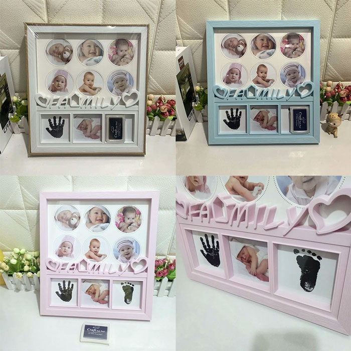 Baby My First Year Pictures Display Stand Record Handprint Footprint (Family)