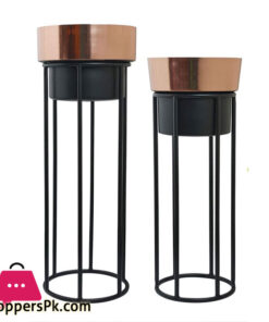 Bella Planter Modern Planter with Rose Gold Pot Large