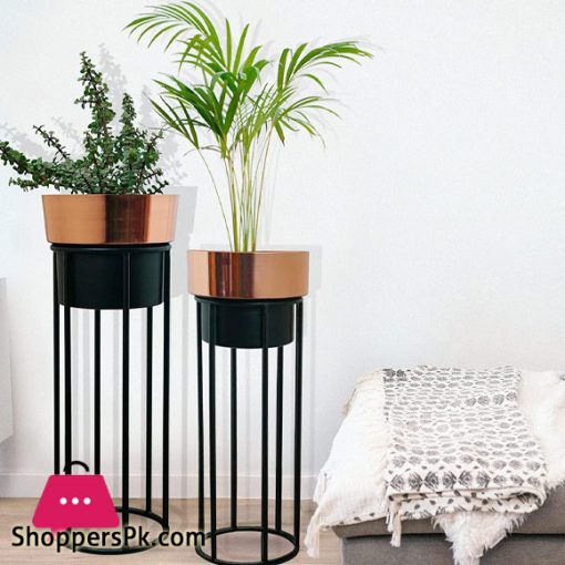 Bella Planter Modern Planter with Rose Gold Pot Small