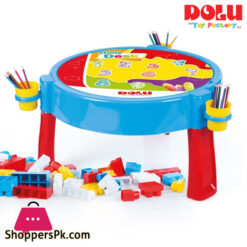 Dolu 2-in 1 Activity Table With 100 Jumbo Blocks - 3072 Turkey Made