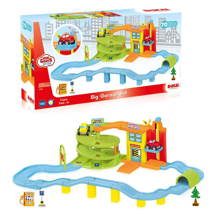 Dolu Big Garage Vehicle Toy Play Set - 5154 Turkey Made