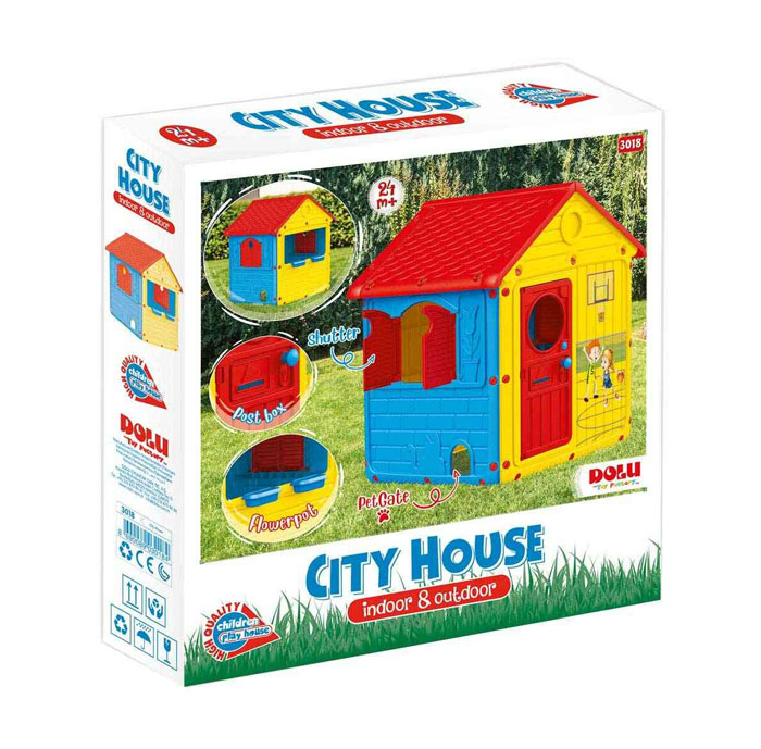 Dolu City House Playhouse Indoor Or Outdoor - 3018 Turkey Made