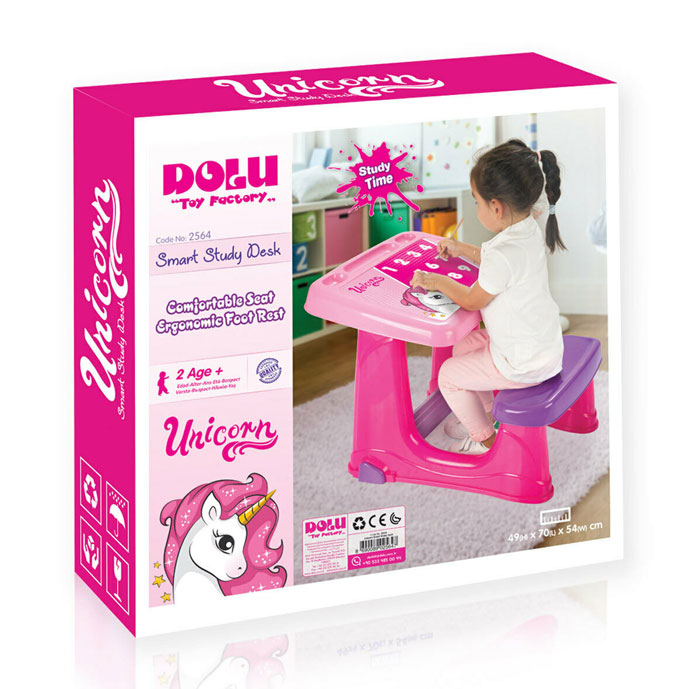 Dolu Smart Study Unicorn Desk Art Drawing Learning Coloring Table – 2560 Turkey Made