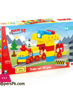 Dolu Train Set 58 Pcs Blocks – 5081 Turkey Made