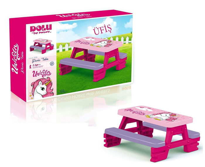 Dolu Unicorn Table For 4 Persons 2 - 7 Years Kids Turkey Made 2518