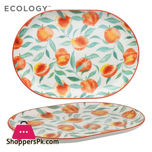 Ecology Punch Peach Large Oval Platter 40.5cm - EC1552