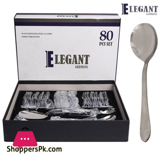 ELEGANT Cutlery Set 18/10 Stainless Steel (Tree) 80-Piece – EL29MS