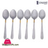Elegant Stainless Steel Table Cutlery Tea Spoon Golden Inlay (Lining) 1-Piece - Te0028