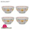 Ecology Clementine Set of 4 Ice Cream Bowls 12cm - EC63314