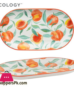 Ecology Punch Peach Medium Oval Platter 32cm - EC1551