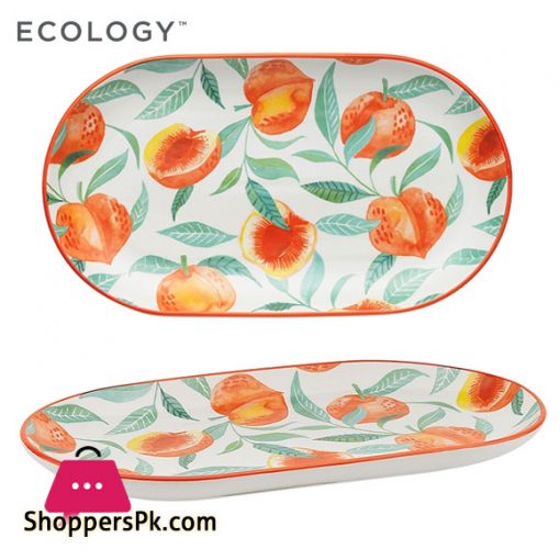 Ecology Punch Peach Medium Oval Platter 32cm - EC1551