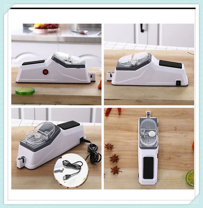 Electric Usb Knife Sharpener Adjustable Kitchen Knife Tool Scissor Sharpener