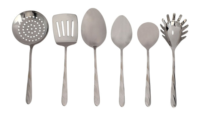 Elegant Serving Spoon Set Stainless Steel 18/10 (4Line) 6 - Pieces - Ss06-6S