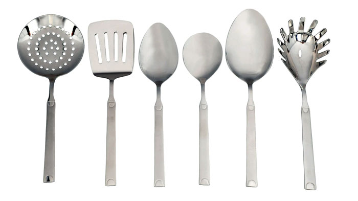 Elegant Serving Spoon Set Stainless Steel 18/10 (Half Dot) 6 - Pieces - Ss16-6S 4 Elegant Serving Spoon Set Stainless Steel 18/10 (Half Dot) 6 - Pieces - Ss16-6S