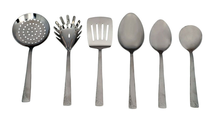 Elegant Serving Spoon Set Stainless Steel 18/10 (R Traing) 6 - Pieces - Ss18-6S
