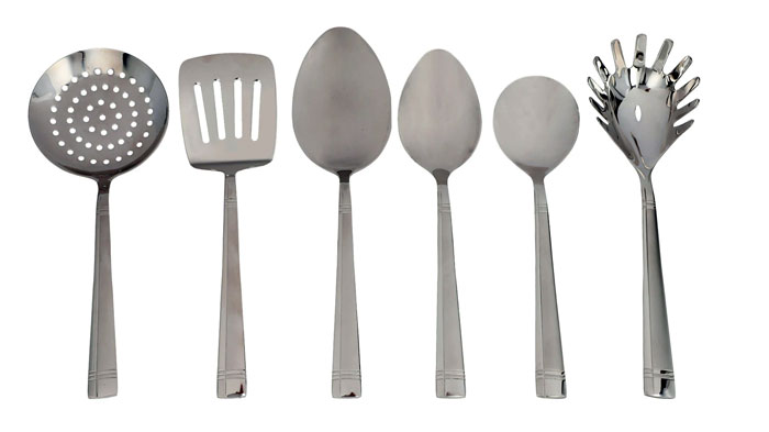 Elegant Serving Spoon Set Stainless Steel 18/10 (Sideline) 6 - Pieces - Ss08-6S