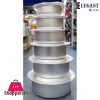 Elegant Silver Galaxy Aluminium Cooking Pot Set of 6 - EH0351