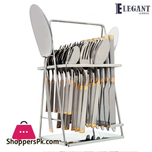 Elegant Stainless Steel Cutlery Set (Half Dot) 26 - Pieces - FF15-26GS