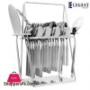 Elegant Stainless Steel Cutlery Set (Half Dot) 28 - Pieces - EE16-28SS