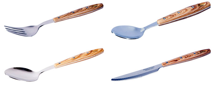 Elegant Stainless Steel Cutlery With Hanging Stand Set Of 24 - El2011