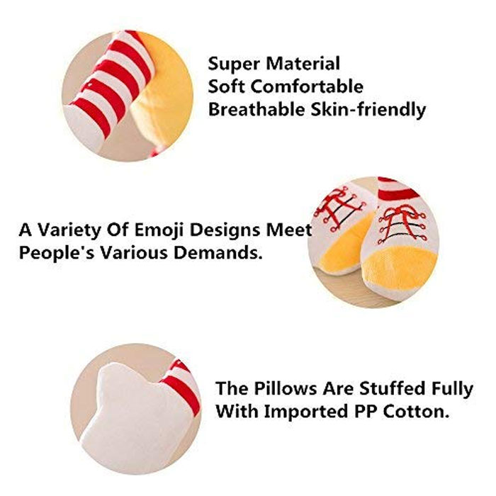 Emoji Stuffed Smiley Cushion Pillow Soft Toy With Legs And Hands (Heart Eyes Smiley)