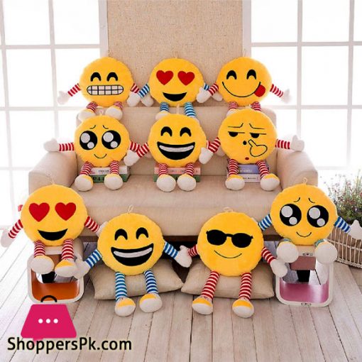 Emoji Stuffed Smiley Cushion Pillow Soft Toy with Legs and Hands (Cool Dude Smiley)