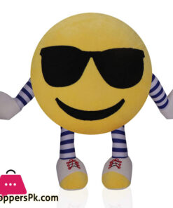 Emoji Stuffed Smiley Cushion Pillow Soft Toy with Legs and Hands (Cool Dude Smiley)