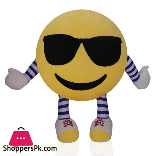 Emoji Stuffed Smiley Cushion Pillow Soft Toy with Legs and Hands (Heart Eyes Smiley)