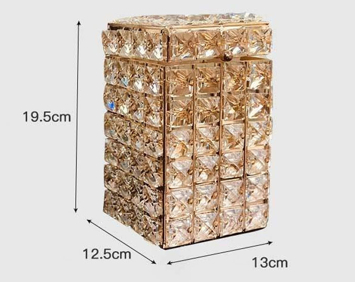 European Luxury Golden Crystal Dressing Table Makeup Brush Organizer Pen Holder With Lid Eyebrow Pencil Square Storage Box Holder 4 European Luxury Golden Crystal Dressing Table Makeup Brush Organizer Pen Holder With Lid Eyebrow Pencil Square Storage Box Holder