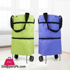 Folding Shopping Pull Cart Trolley Bag With Wheels Foldable Shopping Bags Reusable Grocery Bags Food Organizer Vegetables Bag
