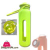 Glass Bottle With Silicone Cover Green - 500Ml