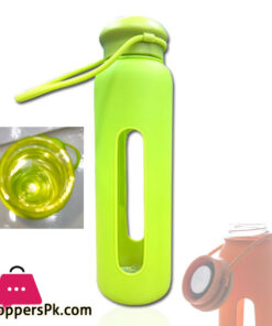 Glass Bottle with Silicone Cover Green - 500ML