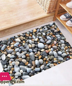 Home Floor Mat 3D Cobblestone Kitchen Rug Door Mats Kitchen Carpets Anti-Slip Indoor Doormat Carpet For Living Room Washable Size 50 x 70cm