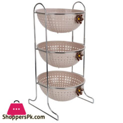 HomeKet Maya Round Onion Potato Basket - 3 Layer